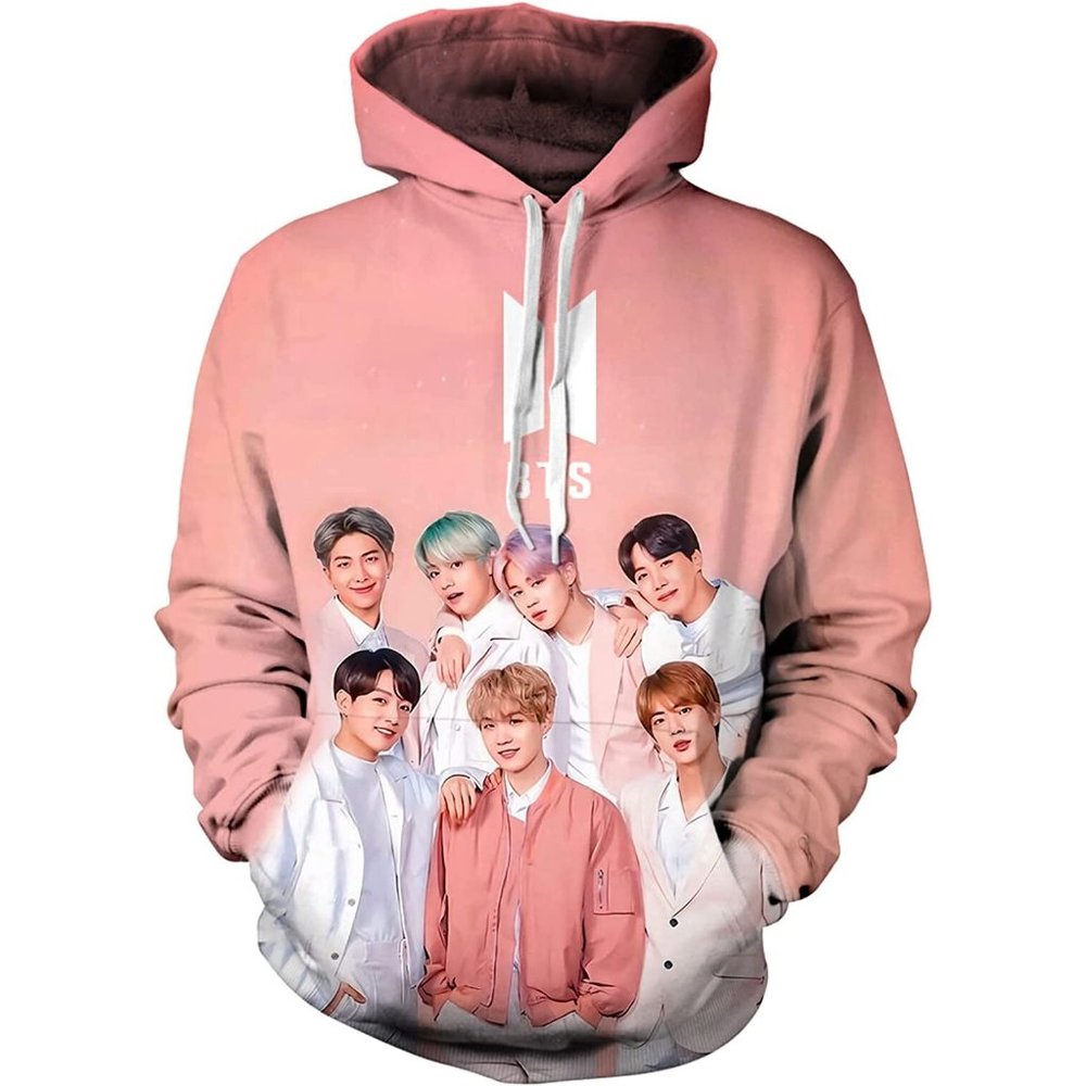 New BTS Men's Women's Kpop Hoodie 3D Printed Unisex Sweatshirt Pullover …